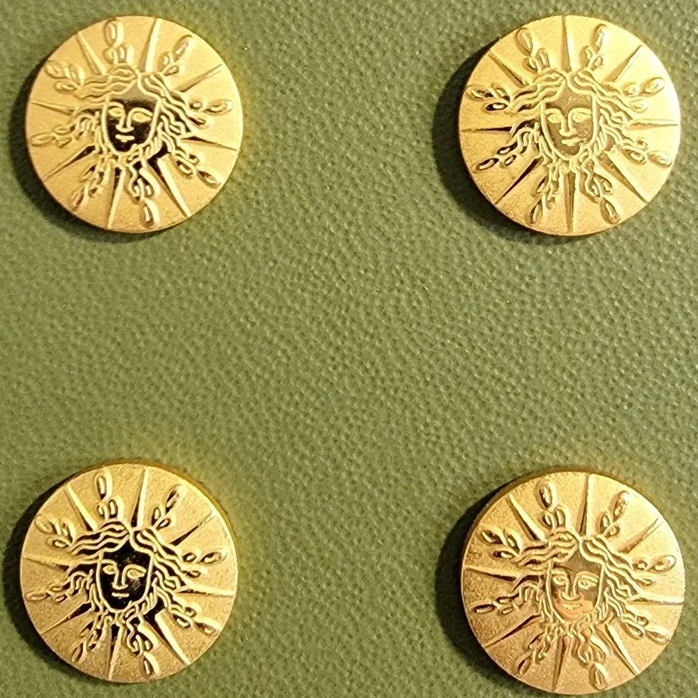 MIB CHRISTOFLE 12 Gold Tone Soleil Buttons for Jacket or Blazer - Picture 4 of 6